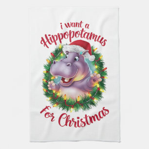 Ich Wollte einen Hippopotamus für Weihnachten Weih Geschirrtuch