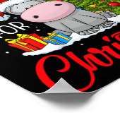 Ich Wollte einen Hippopotamus für Weihnachten Weih Poster (Ecke)