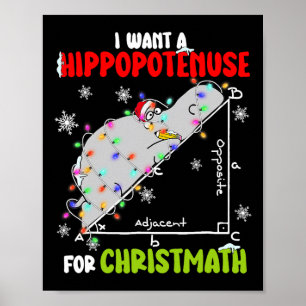 Ich Wollte einen Hippopotamus für Weihnachten Weih Poster