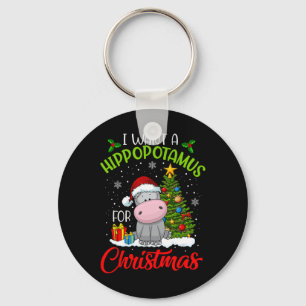 Ich Wollte einen Hippopotamus für Weihnachten Weih Schlüsselanhänger