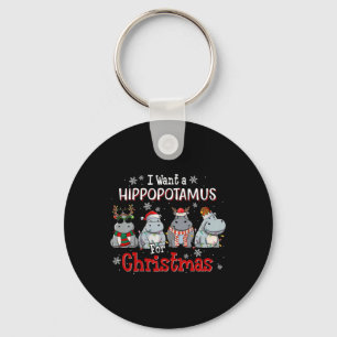 Ich Wollte einen Hippopotamus für Weihnachten Weih Schlüsselanhänger