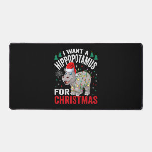 Ich Wollte einen Hippopotamus für Weihnachten Weih Schreibtischunterlage