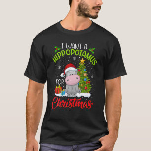 Ich Wollte einen Hippopotamus für Weihnachten Weih T-Shirt