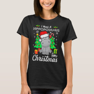 Ich Wollte einen Hippopotamus für Weihnachten Weih T-Shirt