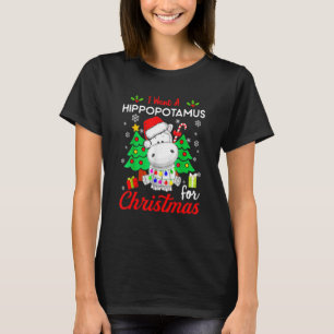 Ich Wollte einen Hippopotamus für Weihnachten Weih T-Shirt