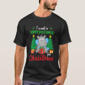 Ich Wollte einen Hippopotamus für Weihnachten Weih T-Shirt (Vorderseite)
