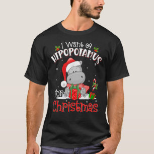 Ich Wollte einen Hippopotamus für Weihnachten Weih T-Shirt