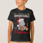 Ich Wollte einen Hippopotamus für Weihnachten Weih T-Shirt (Vorderseite)