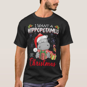 Ich Wollte einen Hippopotamus für Weihnachten Weih T-Shirt