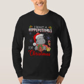 Ich Wollte einen Hippopotamus für Weihnachten Weih T-Shirt (Vorderseite)