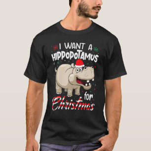 Ich Wollte einen Hippopotamus für Weihnachten Weih T-Shirt