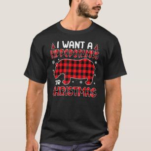 Ich Wollte einen Hippopotamus für Weihnachtsbüffel T-Shirt