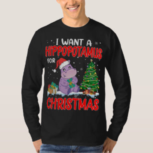 Ich Wollte einen Hippopotamus für Weihnachtslicht T-Shirt