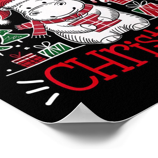 Ich Wollte einen Hippopotamus Weihnachten Pajamas  Poster (Ecke)