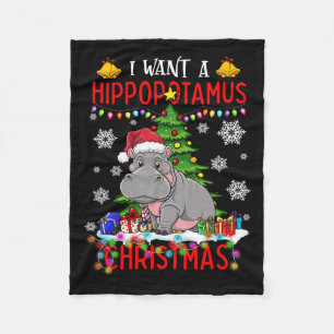 Ich Wollte einen Hippopotamus zu Weihnachten Niedl Fleecedecke