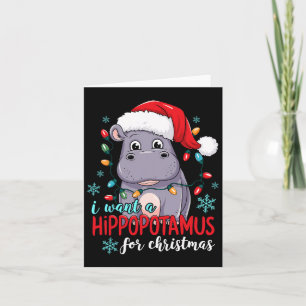 Ich Wollte einen Hippopotamus zu Weihnachten Niedl Karte