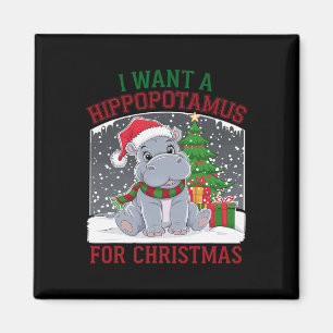 Ich Wollte einen Hippopotamus zu Weihnachten Niedl Magnet