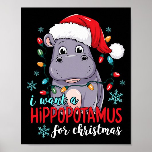Ich Wollte einen Hippopotamus zu Weihnachten Niedl Poster (Vorne)