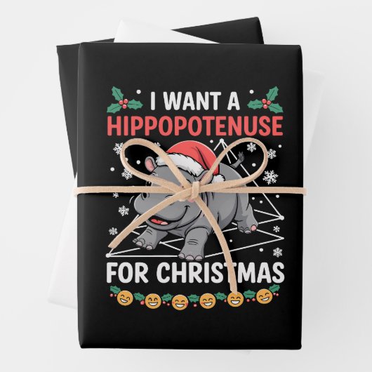 Ich Wollte einen Hippopotenuse für Mathematiklehre Geschenkpapier Set (Beispiel)