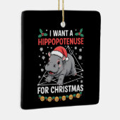 Ich Wollte einen Hippopotenuse für Mathematiklehre Keramikornament (Rechts)