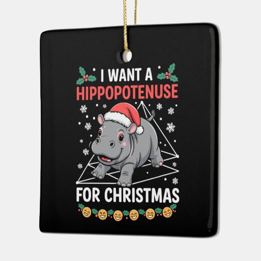 Ich Wollte einen Hippopotenuse für Mathematiklehre Keramikornament (Links)