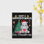 Ich Wollte einen Hiptamus für Weihnachten Weihnach Karte (Gelbe Blume)