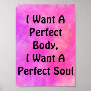 Ich Wollte einen perfekten Körper, ich Wollte ein  Poster