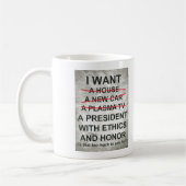 Ich Wollte einen Präsidenten Kaffeetasse (Links)