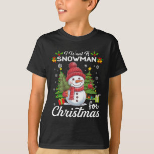 Ich Wollte einen Schneemann für Weihnachten Niedli T-Shirt