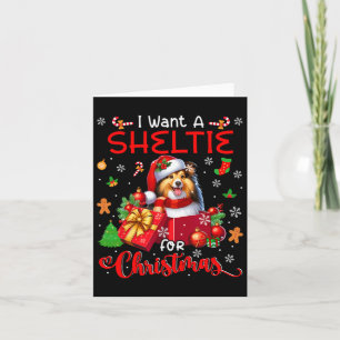 Ich Wollte einen Sheltie für den Weihnachtsbesitze Karte
