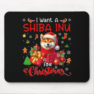 Ich Wollte einen Shiba Inu für Weihnachtsbesitzer Mousepad