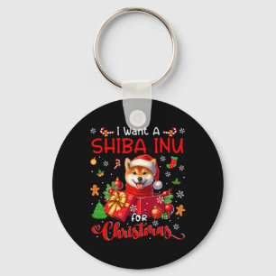 Ich Wollte einen Shiba Inu für Weihnachtsbesitzer Schlüsselanhänger