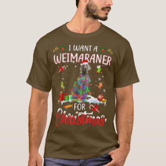 Ich Wollte einen Weimaraner für Weihnachten Weihna T-Shirt