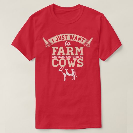 Ich Wollte einfach auf die Farm und hing mit meine T-Shirt (Design vorne)