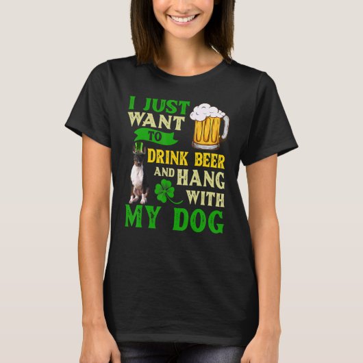 Ich Wollte einfach, Bier und Hang mit meiner Ratte T-Shirt (Vorderseite)