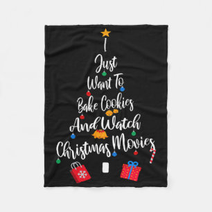 Ich Wollte einfach Cookies zu sehen und Weihnachte Fleecedecke