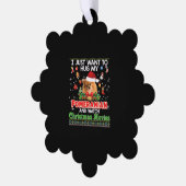 Ich Wollte einfach, meinen Spitz zu umarmen und Ch Ornament Karte (Linke Ecke)