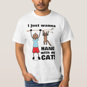 Ich Wollte einfach mit meiner Katze zu hängen! Fun T-Shirt