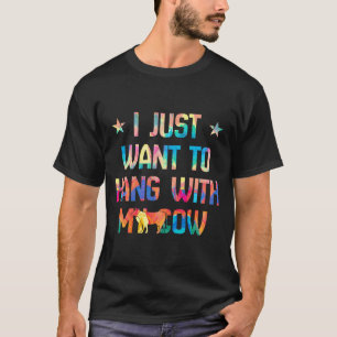 Ich Wollte einfach mit meiner Kuh zu hängen - Male T-Shirt