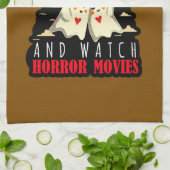 Ich Wollte einfach zum Cuddle und schaue mir Horro Geschirrtuch (Gefaltet)