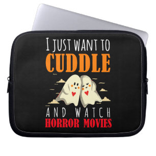 Ich Wollte einfach zum Cuddle und schaue mir Horro Laptopschutzhülle