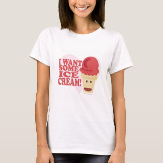 Ich Wollte Eiscreme Funny Cone Cartoon T-Shirt