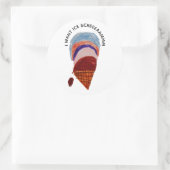 Ich wollte Eiscreme Runder Aufkleber (Tasche)