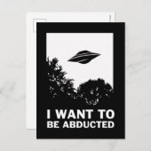 Ich Wollte, entführt zu werden Postkarte (Vorne/Hinten)