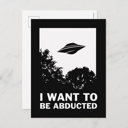 Ich Wollte, entführt zu werden Postkarte (Vorne/Hinten)