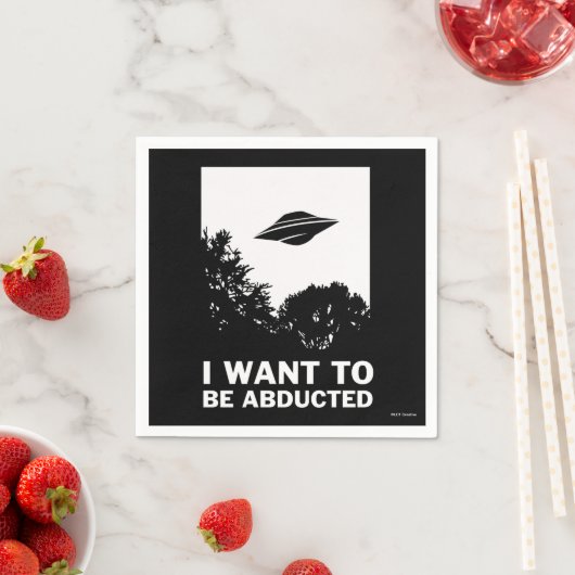 Ich Wollte, entführt zu werden Serviette (Beispiel)