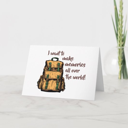 Ich wollte Erinnerungen zu machen Dankeskarte (Vorderseite)