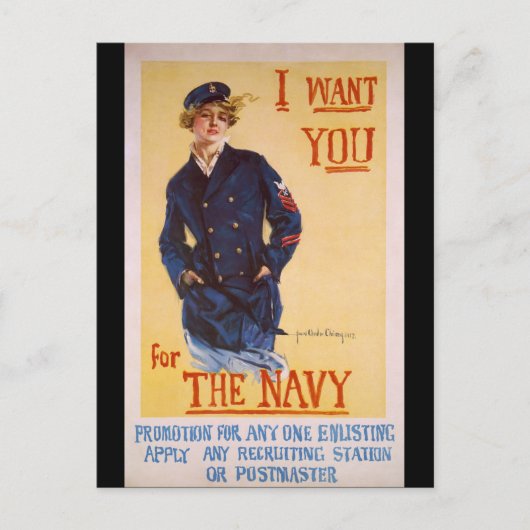 Ich Wollte euch für den Ersten Weltkrieg der Navy Postkarte (Vorderseite)