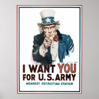 Ich wollte EUCH! für die United Staaten Army Poster