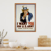 Ich Wollte euch für die US-Armee von James Montgom Poster (Küche)